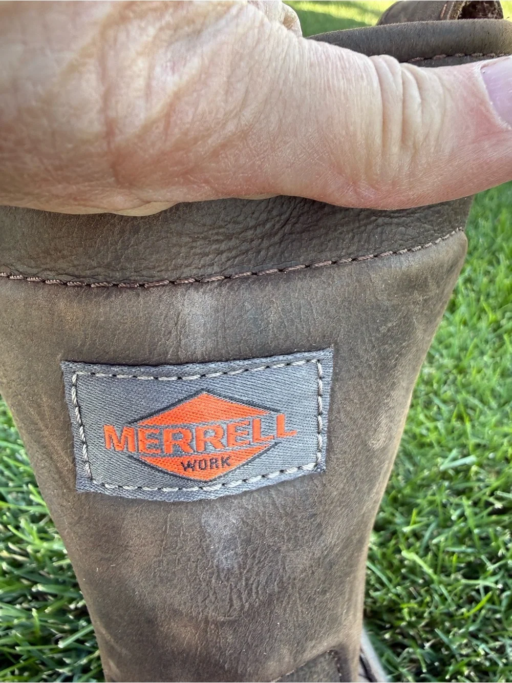 Merrell Men’s 11 Strongfield Leather Pull On Composite Toe Waterproof Boots EUC